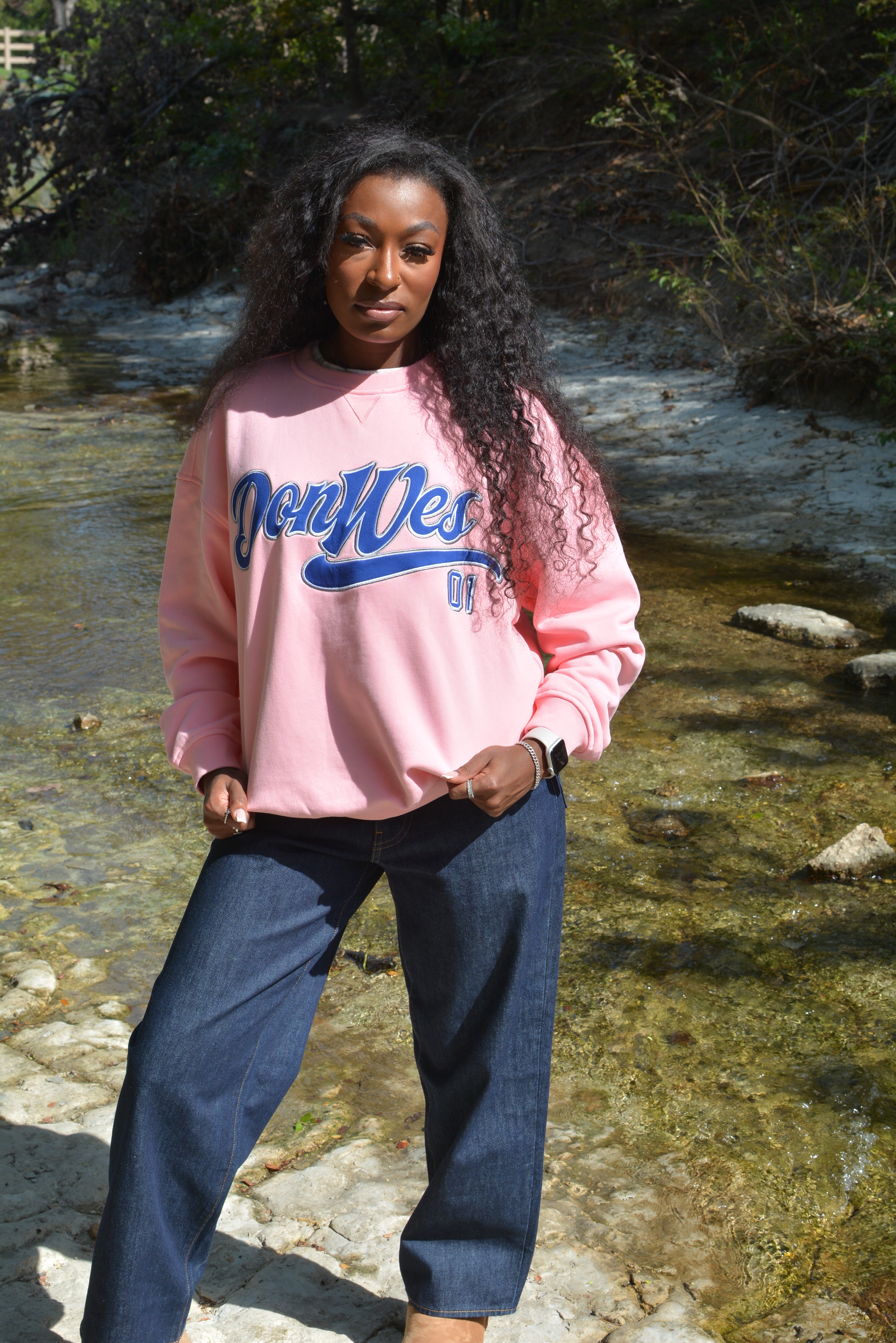 Pink DonWes Crewneck
